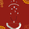 Varalakshmi Face Decoration, varamahalakshmi face decoration, lakshmi face decoration, ammavari face decoration, varamahalakshmi face decoration items, varalakshmi silver face decoration