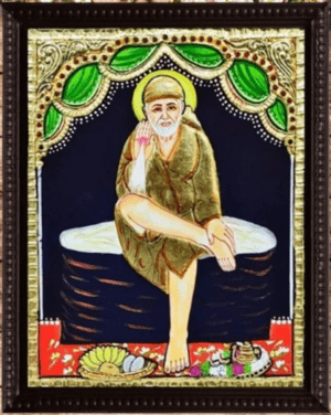 sai baba tanjore painting