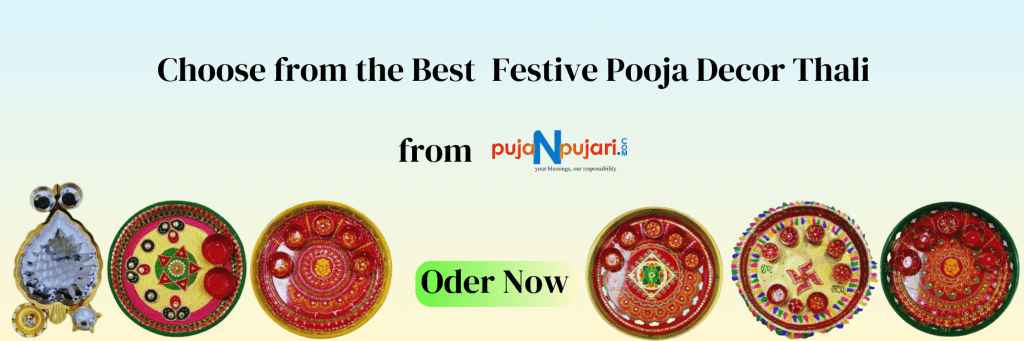 Festive pooja decor thali from PujaNPujari