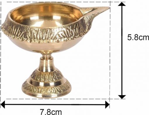 Kuber Diya Jyoti on Stand for Pooja and Diwali Festival Brass Table Diya - Image 2