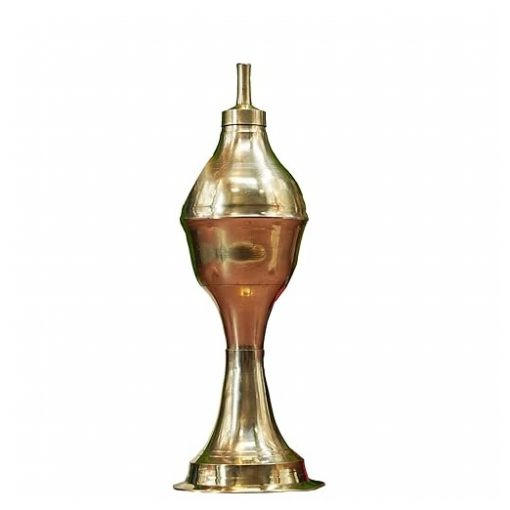 Brass Kerosene Lamp – Traditional Lighting Lamp for Home (9L x 9W x 24H) Cm. - Image 3