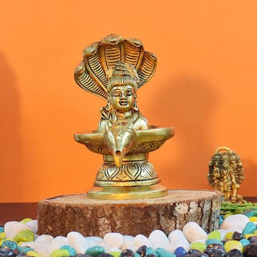 Shivalinga Abhishekam Set Brass Sculpture of Shiva with Nandi