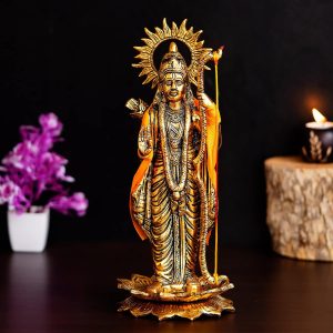 brass ram idol, brass ram statue, lord rama brass statue, pujanpujari online shopping