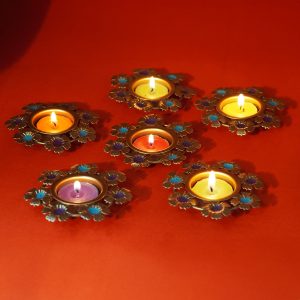 Floral Tealight Candle Holders Set (1)