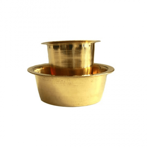 South Indian Coffee Brass Tumbler Cup Set - Image 2