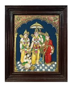 Ram Darbar Tanjore Painting - 2.3 feet-1.8 feet