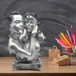 Love Couple Face Statue Showpiece Gifts for Love