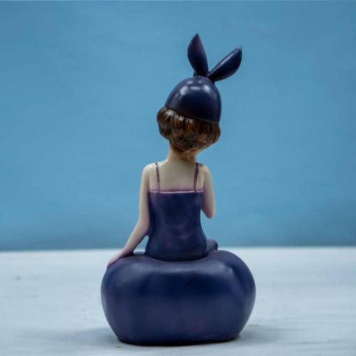 Blowing Bubble Girl Sculpture Figure Model Decor Home Living Room Statue - Image 2