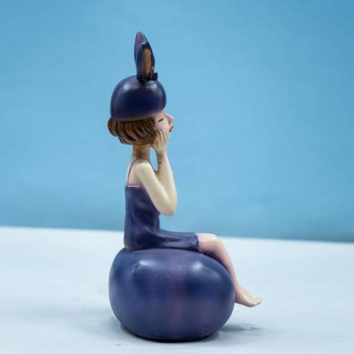 Blowing Bubble Girl Sculpture Figure Model Decor Home Living Room Statue - Image 3