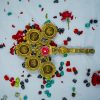 Brass Pancha Aarti Diya - 5 Wick Pooja Aarti Diya with Handle