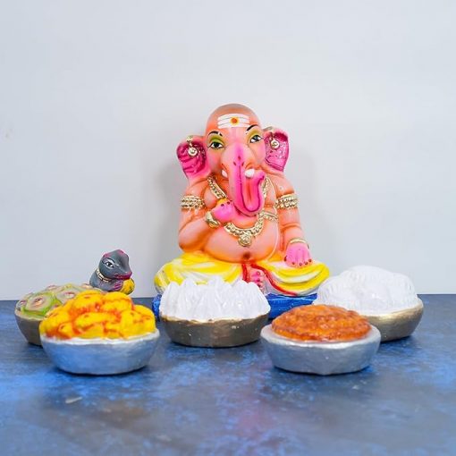 Bhojana Ganapati Kolu Bommai handmade Clay for Navarathri - Image 4
