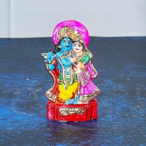 Radha Krishna Dussehra Dolls - 10 cm Handmade Figurine - Image 5