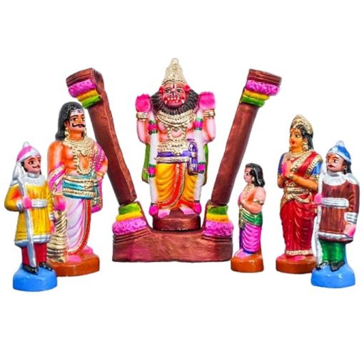 Bhaktha Prahaladha Set Handmade Clay Golu Dolls - Image 5