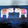 Golu Handmade Clay Elephant Pair for Navarathri