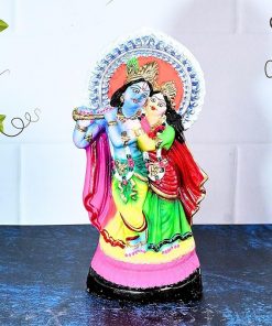 Lord Shri Radha Krishna Standing Golu Doll Clay Showpiece Navratri Bommai