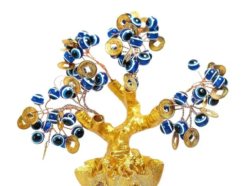 Feng Shui Evil Eye Money Tree for Home Decor – Spiritual Good Luck & Protection Tree ( Lenth-6cm,width-6cm,Height-15cm ) - Image 4
