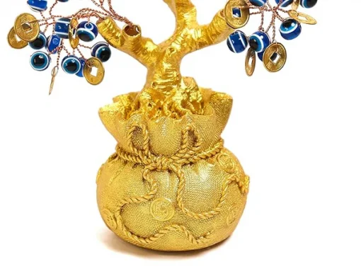 Feng Shui Evil Eye Money Tree for Home Decor – Spiritual Good Luck & Protection Tree ( Lenth-6cm,width-6cm,Height-15cm ) - Image 3