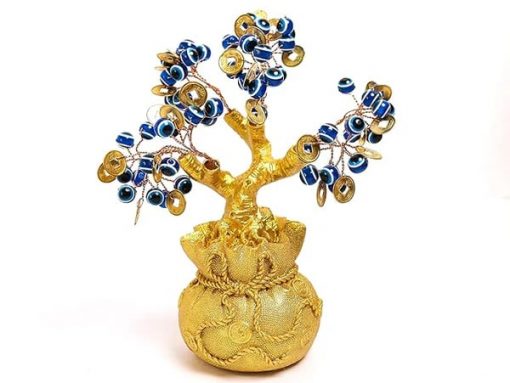 Feng Shui Evil Eye Money Tree for Home Decor – Spiritual Good Luck & Protection Tree ( Lenth-6cm,width-6cm,Height-15cm ) - Image 2